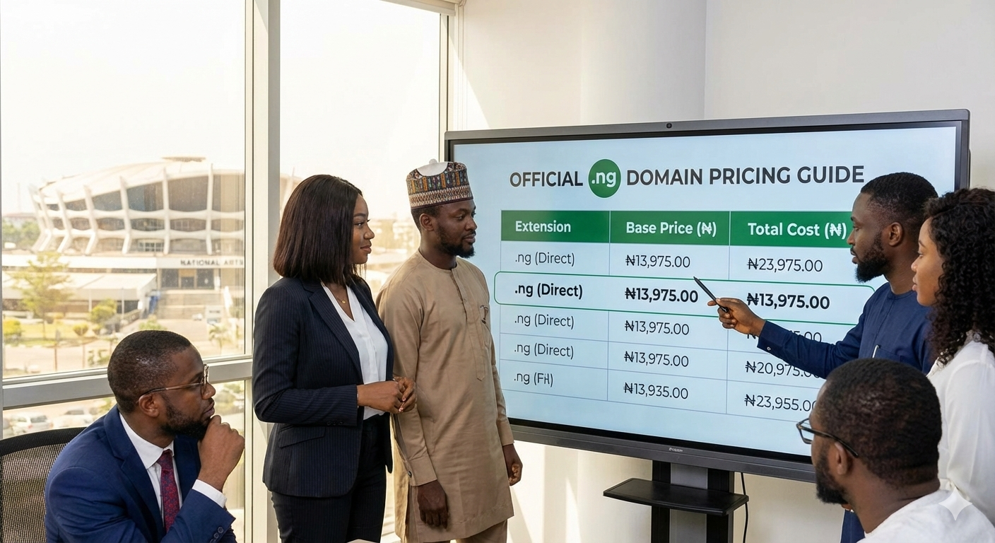 Official .ng Domain Pricing Guide: All Extensions and Costs (2026) | NG ...
